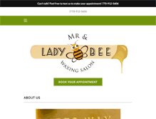 Tablet Screenshot of ladybeewaxingsalon.com